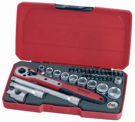Produktfoto 1 von Teng Tools Steckschlüsselsatz 3/8 in Vierkant Sechskant 8 to 19 mm 34-teilig