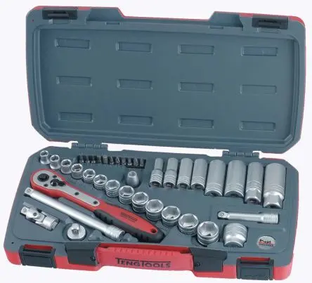 Produktfoto 1 von Teng Tools Steckschlüsselsatz 3/8 in Vierkant 6-Kant 8 to 22 mm 39-teilig