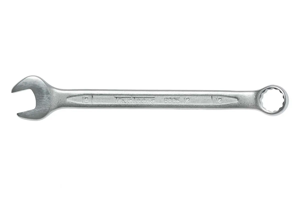 Produktfoto 1 von Teng Tools Ring-Maulschlüssel Satiniert 12 mm, CrV-Stahl Schließer (NO), Länge 160 mm