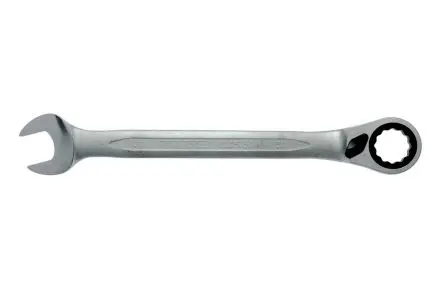 Produktfoto 1 von Teng Tools Gabel‑Ring Ratschenschlüssel Satiniert 30 mm, CrV-Stahl Schließer (NO), Länge 403mm