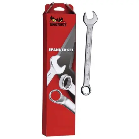 Produktfoto 1 von Teng Tools Schraubenschlüsselsatz Ring-Maulschlüssel CrV-Stahl, 12-teilig 8 to 22 mm