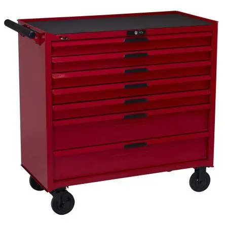 Produktfoto 1 von Teng Tools Stahl Werkzeugwagen, Typ Gestellwagen 7 Schubladen mit Rädern, 950 mm x 1.07m x 550 mm