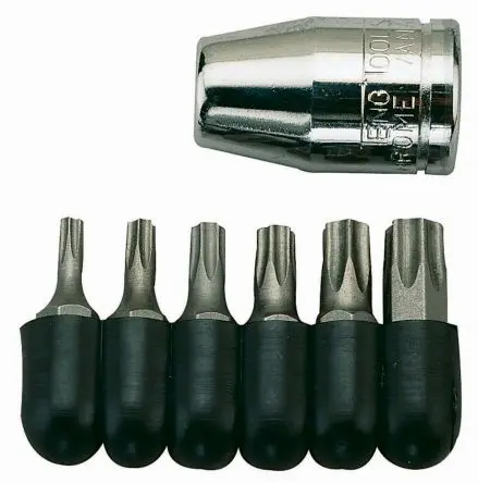 Produktfoto 1 von Teng Tools Geschlitzt, Innensechsrund, Sechskant, Phillips Treiberbit, Stahl 6.35 mm 6.35 mm, 6-teilig