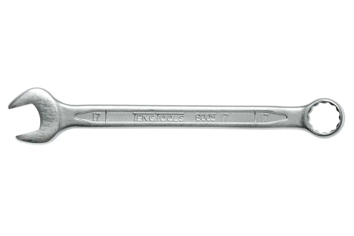 Produktfoto 1 von Teng Tools Ring-Maulschlüssel Satiniert 17 mm, CrV-Stahl Schließer (NO), Länge 210 mm