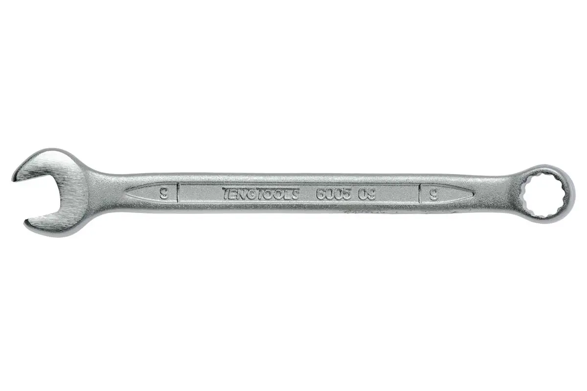 Produktfoto 1 von Teng Tools Ring-Maulschlüssel Satiniert 9 mm, CrV-Stahl Schließer (NO), Länge 130 mm