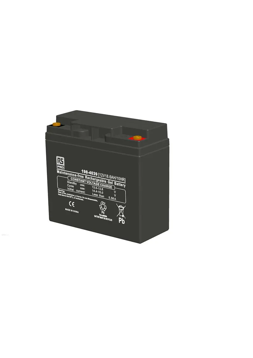 Produktfoto 1 von RS PRO RS PRO Abgedichteter Bleiakku, 12V / 18.6Ah, T12-Anschluss, 181.5 x 76.5 x 167.5mm