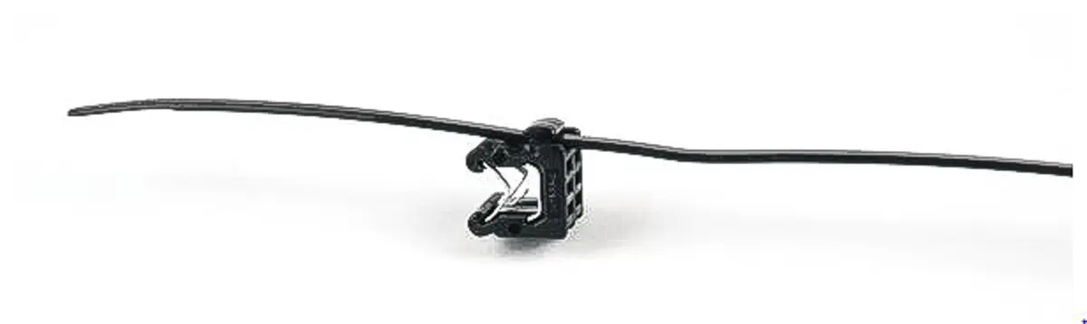 Produktfoto 1 von HellermannTyton EdgeClip Nylon 6.6 Kabelbinder Baugruppe Schwarz 4.6 mm x 200 mm