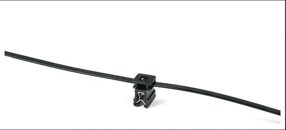 Produktfoto 1 von HellermannTyton EdgeClip Nylon 6.6 Kabelbinder Baugruppe Schwarz 4.6 mm x 200 mm