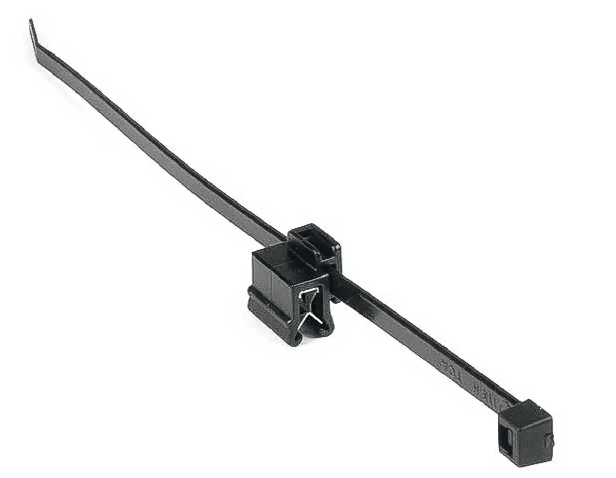 HellermannTyton EdgeClip Nylon 6.6 Kabelbinder Baugruppe Schwarz 4.6 mm x 200 mm
