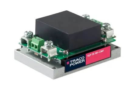 Produktfoto 1 von TRACOPOWER DC/DC Konverter, 9.6V OUT 6300 mA 75V 2.25 kV -40 °C 75 °C