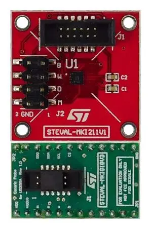Produktfoto 1 von STMicroelectronics STEVAL-MKI211V1K digitaler 3D-Beschleunigungssensor-Kit auf Basis des LIS25BA, Evaluierungsplatine
