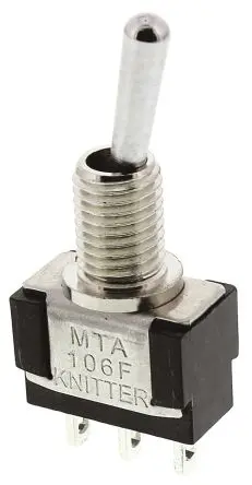 Produktfoto 1 von KNITTER-SWITCH Panel Kippschalter 1-poliger Umschalter, Ein-Ein, 30 V dc, 250 V ac, 4A, Lot