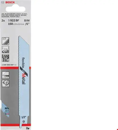 Produktfoto 1 von Bosch Bimetall Kunststoff Säbelsägeblatt / 18 TPI 150 mm 5
