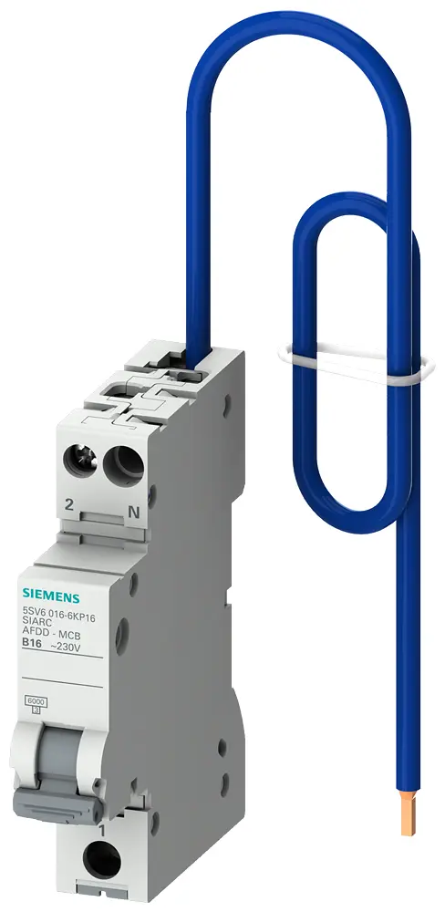 Produktfoto 1 von Siemens 5SV6 Brandschutzschalter Typ B, Pol 1-polig 10 A 230 V ac, Abschaltvermögen 6 kA SENTRON