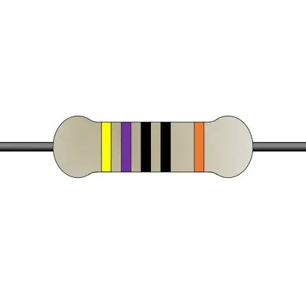 Produktfoto 1 von Yageo MF0 Metallschicht Festwert Metallschichtwiderstand, Axial 470 Ω 1 % / 0.6 W