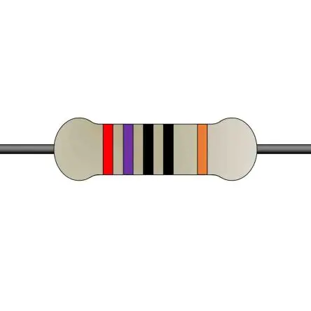 Produktfoto 1 von Yageo MFR Metallschicht Festwert Metallschichtwiderstand, Axial 270 Ω 1 % / 0.5 W