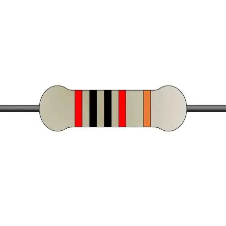 Produktfoto 1 von Yageo MFR Metallschicht Festwert Metallschichtwiderstand, Axial 20 kΩ 1 % / 0.5 W