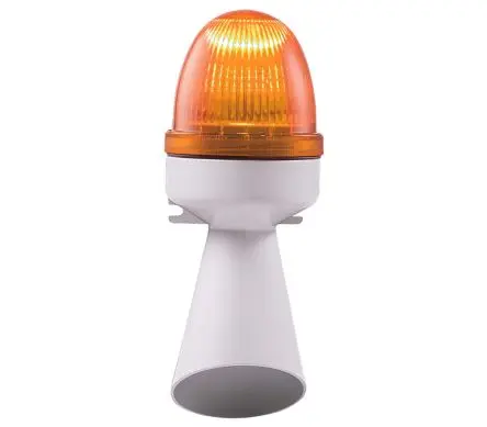 Produktfoto 1 von RS PRO CPM LED, Filament/Warnsummer-Licht Signalgeber-Summer-Kombination 240V dc Gelb IP43 Schraubanschlussklemme / 96