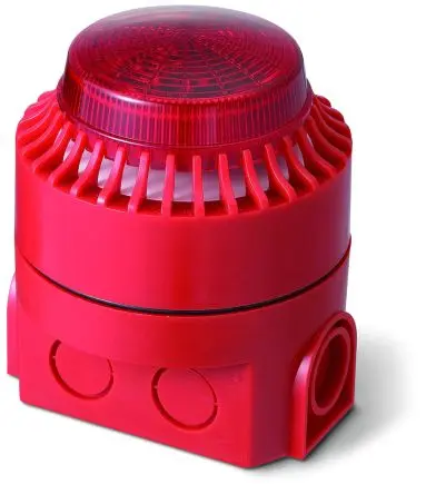 Produktfoto 1 von RS PRO LED, Filament/Warnsummer-Licht Beacon-Sounder-Kombination 24V Rot IP44 Schraubbefestigung / 114 dB 114 dB @ 1m