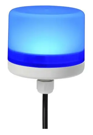 Produktfoto 1 von RS PRO ELITE LED Dauer LED-Signalleuchte 24V dc Blau Schraubanschlussklemme, Ø 70 mm x 75 mm IP66