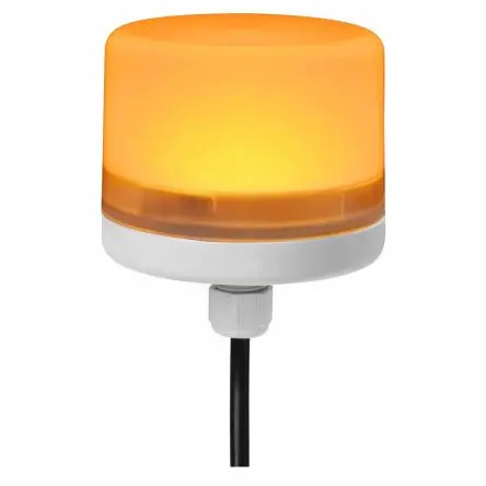 Produktfoto 1 von RS PRO ELITE LED Dauer LED-Signalleuchte 24V dc Gelb Schraubanschlussklemme, Ø 70 mm x 75 mm IP66