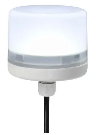 RS PRO ELITE LED Dauer LED-Signalleuchte 24V dc Weiß Schraubanschlussklemme, Ø 70 mm x 75 mm IP66