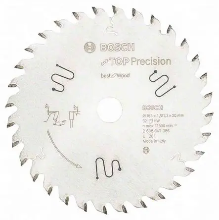 Produktfoto 1 von Bosch 32 Wolframcarbid Holz Kreissägeblatt, Ø 165 mm 1