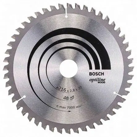 Produktfoto 1 von Bosch 48 Wolframcarbid Holz Kreissägeblatt, Ø 216 mm 1