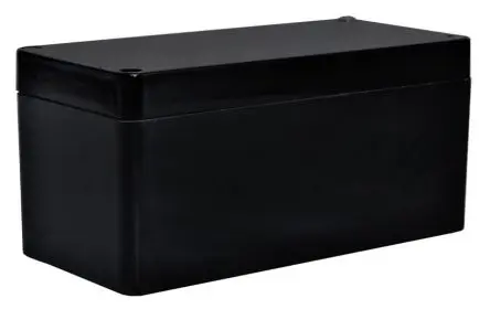 Produktfoto 1 von RS PRO; Universalgehäuse; GF Polyester; Schwarz IP66 Breite 75 mm Höhe 75 mm Länge 110 mm