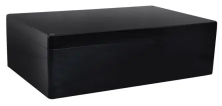 Produktfoto 1 von RS PRO GRJ; Universalgehäuse; GF Polyester; Schwarz IP66 Breite 250 mm Höhe 161 mm Länge 600 mm