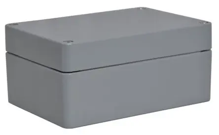 Produktfoto 1 von RS PRO RJ; Gehäuse; Aluminium; Grau; IK09 IP66 Breite 140 mm Höhe 90 mm Länge 200 mm