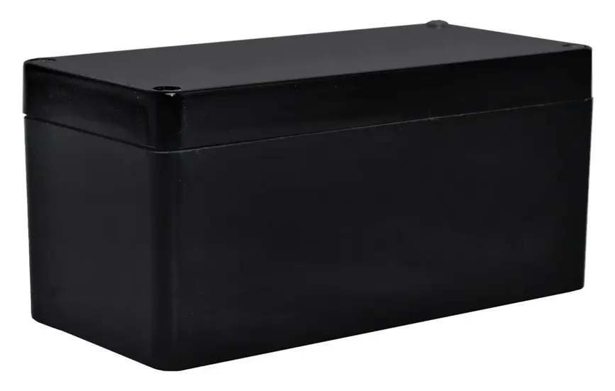 Produktfoto 1 von RS PRO GRJ; Gehäuse; GF Polyester; Schwarz IP66, IP40, IP68 Breite 75 mm Höhe 75 mm Länge 190 mm
