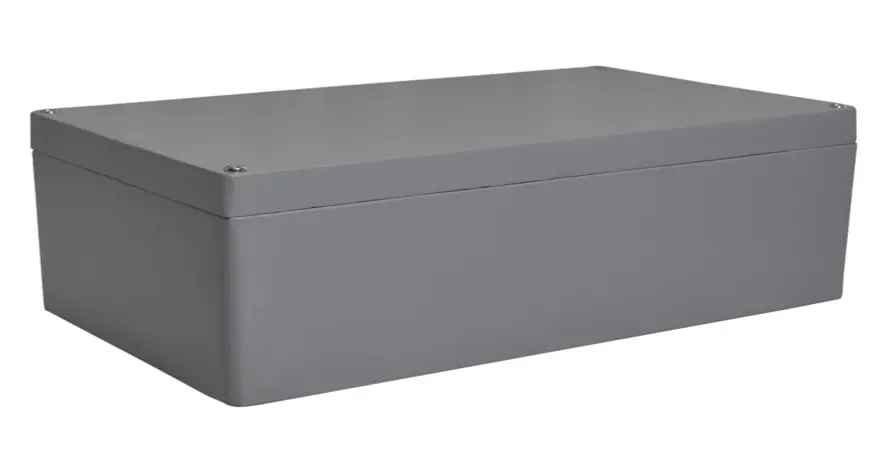 Produktfoto 1 von RS PRO RJ; Gehäuse; Aluminium; IK09 IP66 Breite 230 mm Höhe 110 mm Länge 400 mm