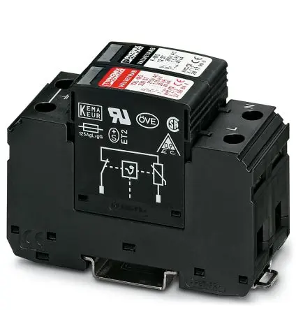 Produktfoto 1 von Phoenix VAL Überspannungsschutzeinheit Überspannungsableiter 40 kA 275V ac, DIN-Hutschiene, -40 °C→80 °C