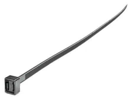 Produktfoto 1 von HellermannTyton CT203 Nylon 6.6 Kabelbinder Außen gezackt Schwarz 7.6mm x 200 mm
