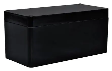 Produktfoto 1 von RS PRO GRJ; Gehäuse; GF Polyester; Schwarz IP66 Breite 75 mm Höhe 75 mm Länge 190 mm