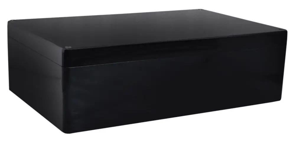 Produktfoto 1 von RS PRO GRJ; Gehäuse; GF Polyester; Schwarz IP66 Breite 250 mm Höhe 121 mm Länge 600 mm