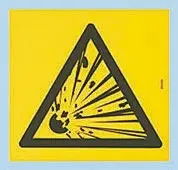 Produktfoto 1 von Brady Gefahren-Warnschild, Polyethylenterephthalat Selbstklebend 'Explosiv' 'Symbol', 200 mm x 200 mm