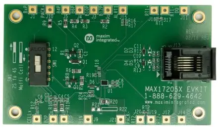 Produktfoto 1 von Maxim Integrated DS91230 Evaluierungskit, MAX17205G EV-Kit Energieverwaltung, für Maxim Integrated MAX17205/MAX17215