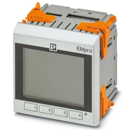 Produktfoto 1 von Phoenix Contact EMpro Energiemessgerät LCD 96 mm x 96 mm Digital / 3-phasig 5 Ausg. 1 Eing.