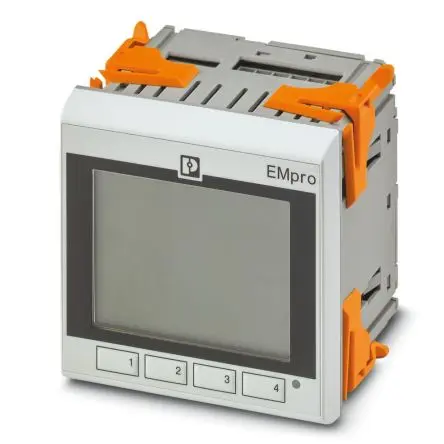 Produktfoto 1 von Phoenix Contact EMpro Energiemessgerät LCD 96 mm x 96 mm Digital / 3-phasig 5 Ausg. 1 Eing.