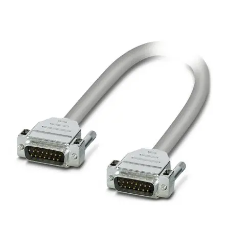 Produktfoto 1 von Phoenix Contact CABLE-D15SUB/S/S/300/KONFEK/S Serielles Kabel / D-Sub, 15-polig Stecker / D-SUB Stecker, 3 m