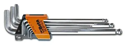 BETA Sechskantschlüsselsatz 9 L Metrisch Extra Lang 1.5 mm, 2 mm, 2.5 mm, 3 mm, 4 mm, 5 mm, 6 mm, 8 mm, 10 mm