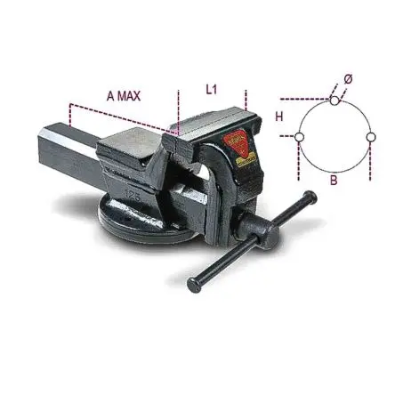 Produktfoto 1 von BETA Tischschraubstock 62 mm, Spannnweite 200 mm x Breite 15 mm, 21 kg
