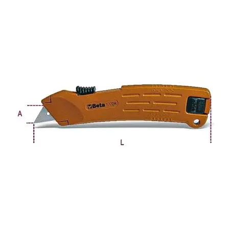 Produktfoto 1 von BETA Messer, Sicherheit / Zinkgusslegierung Griff, Länge 170mm, 213 g