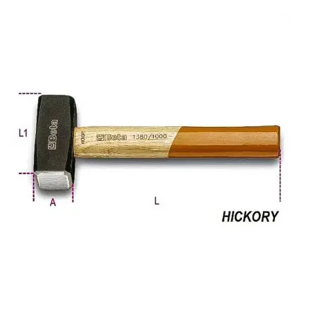 Produktfoto 1 von BETA Hammer, Fäustel 1.1 kg Holz-Stiel 260 mm