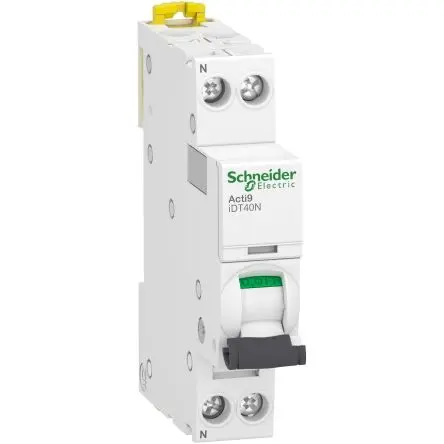 Produktfoto 1 von Schneider Electric Acti9 iDT40N Miniaturüberlastschalter Typ C, Pol 1-polig 6A, Abschaltvermögen 10 kA Acti9