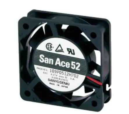Sanyo Denki 109P DC-Axiallüfter, Kugellager, 24 V dc / 2.64W, 52 x 52 x 15mm, 13.24cfm