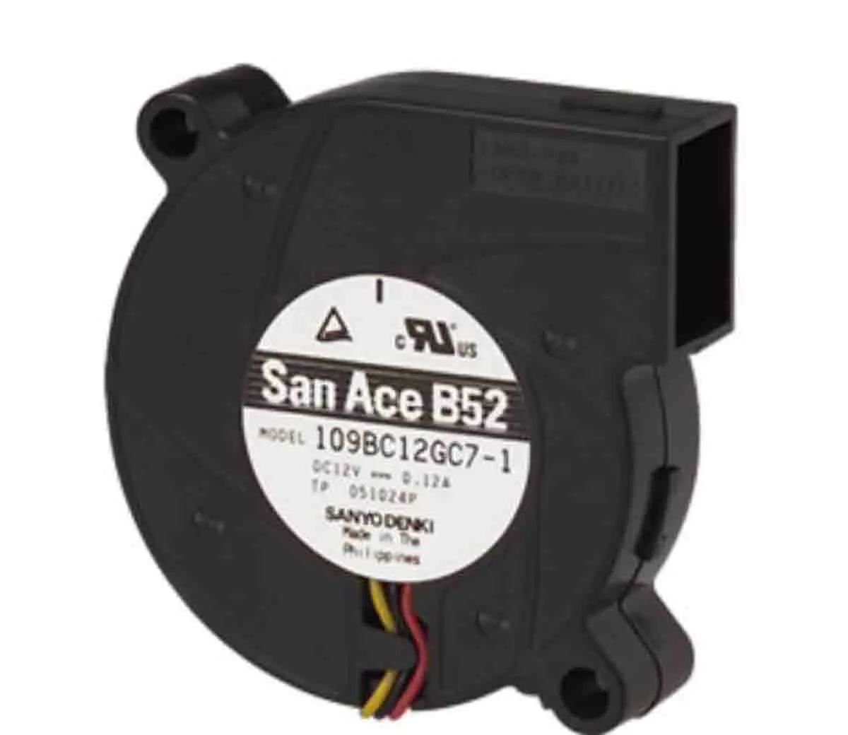 Produktfoto 1 von Sanyo Denki San Ace B52 9BC Gebläse, 12 V dc, DC, 4.4cfm, 43dB(A), 52x15mm, Kugellager