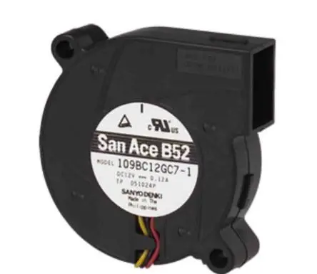 Produktfoto 1 von Sanyo Denki San Ace B52 9BC Zentrifugallüfter, Lüfter, 24V dc, DC, 4.4 cfm 53.6 mm, 43 dBA 52mm, 6200 U/min 15 mm, Kugel